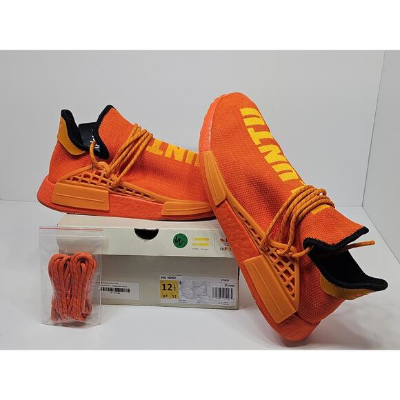 Adidas HU NMD “Bright Orange” Sz 12.5 Pre-owned EXCELLENT CONDITION